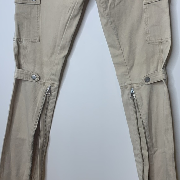 Blank NYC | Khaki Tan Skinny Cargo Zipper 6 Pocket Jeans Pants 26 - Picture 16 of 17